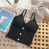 Summer Women Knitted Tank Top Sleeveless Strap Vest Sexy Female Knitting Solid Crop Top