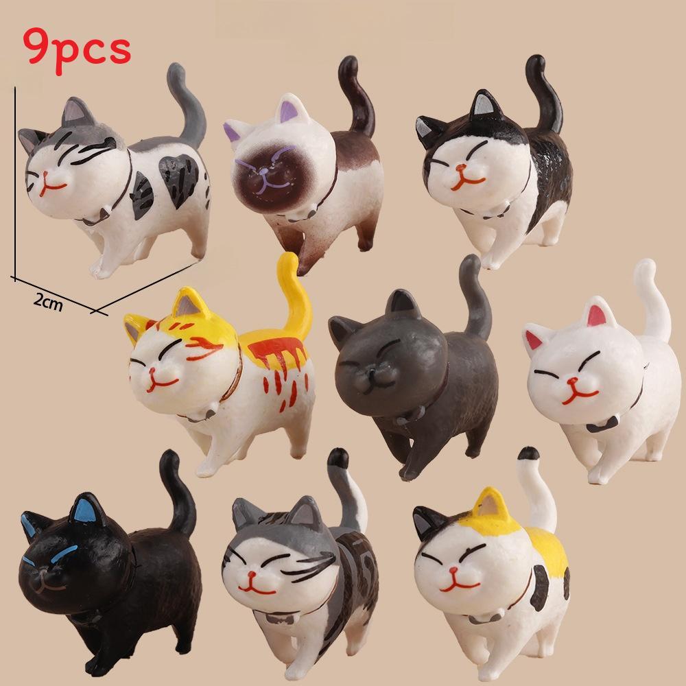 Pvc Animal Cat Figurine Creative Desk Accessory For Gift And Collection чёрный