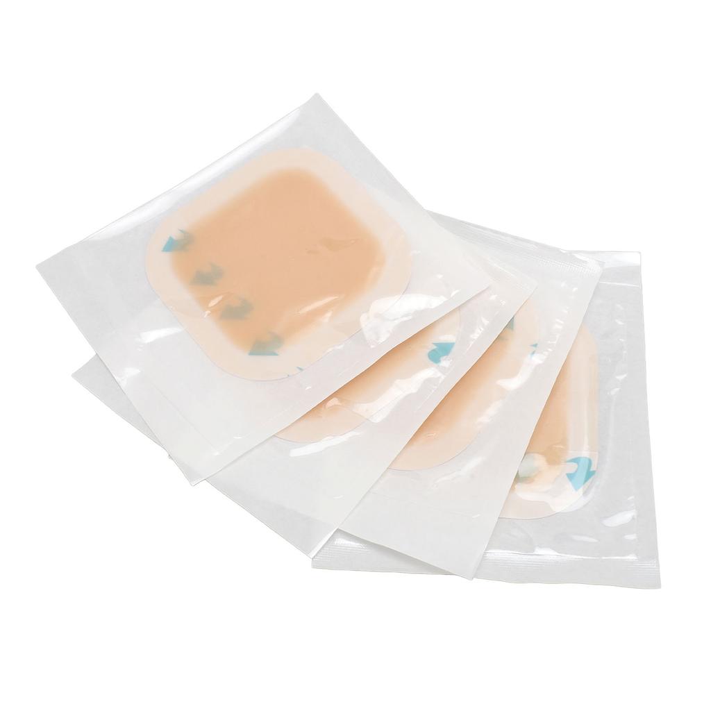 4pcs Hydrocolloid Wound Dressing Ultra Thin Self Adhesive Fast Healing Waterproof Bedsore Wound Dressing for Bedsore