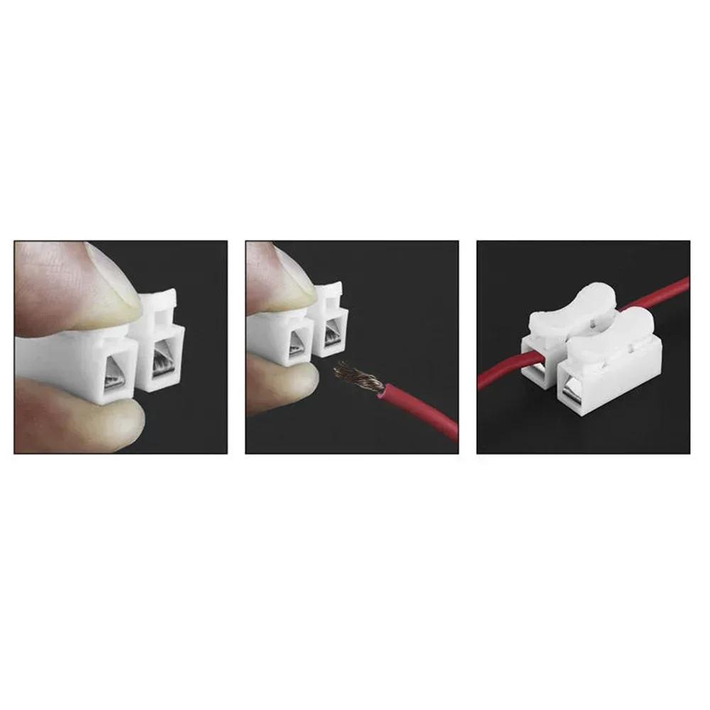 10pcs Wiring Clip 2/14 Hole Terminal Transparent Block Clamp Connector Fix Good Insulation Household Quick Fix