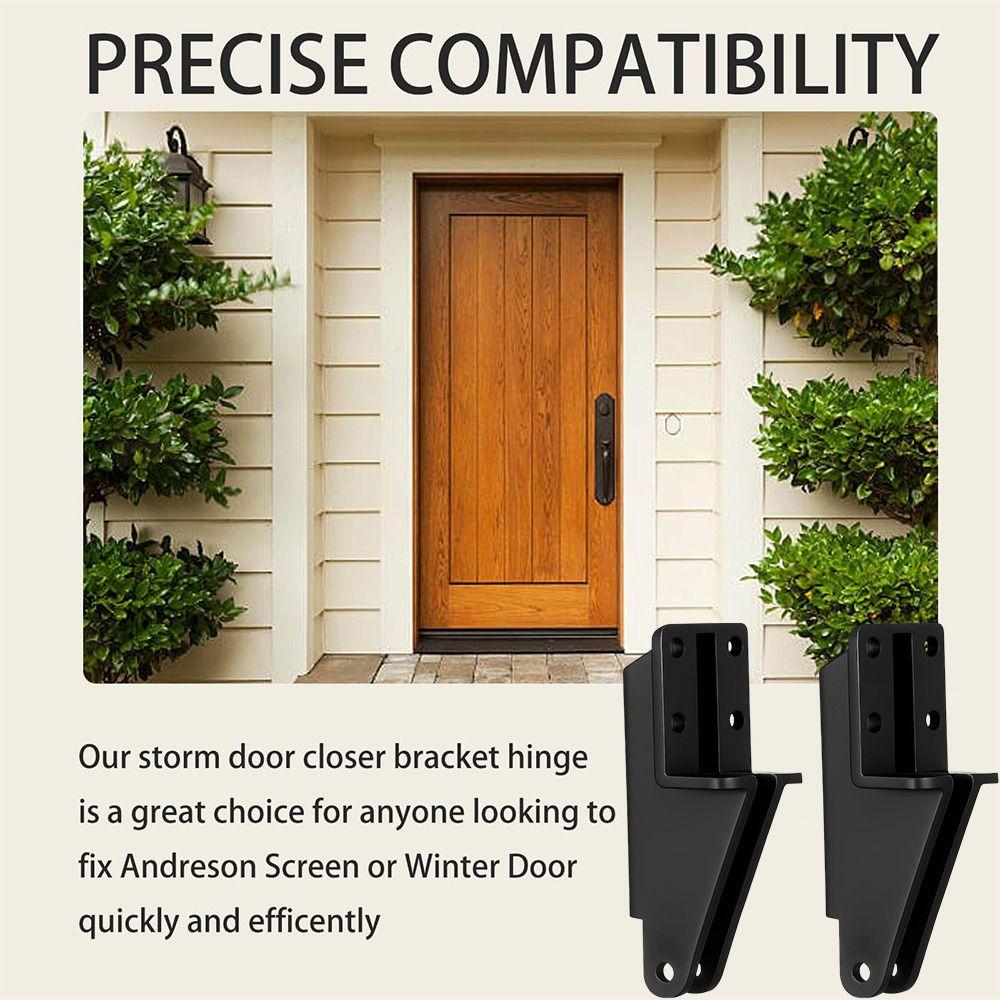 2pcs Adjustable Storm Hardware Bracket Replacement Parts Door Post Jamb Bracket For Farmhouse