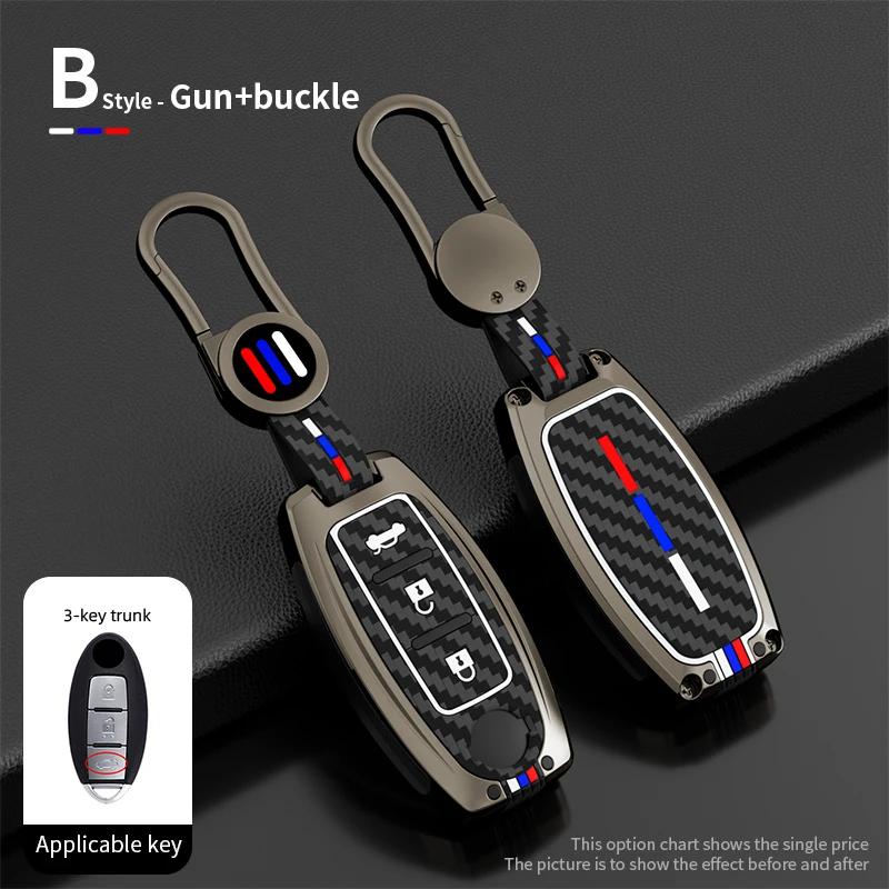 Zinc Alloy Car Key Case Cover 2/3/4/5 Button For Nissan Rogue Altima Maxima Sentra X Trail Patrol Murano Pathfinder Armada Versa