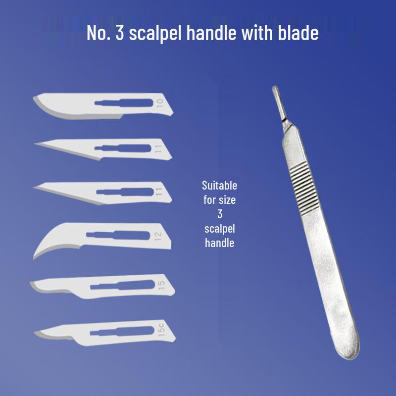 Carbon Steel Surgical Blades (Sizes 10-23) for Dead Skin Removal, Single-Sided