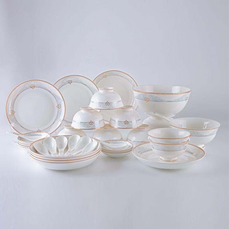Shengshi Tangyun 36-Piece Bone China Dinnerware Set