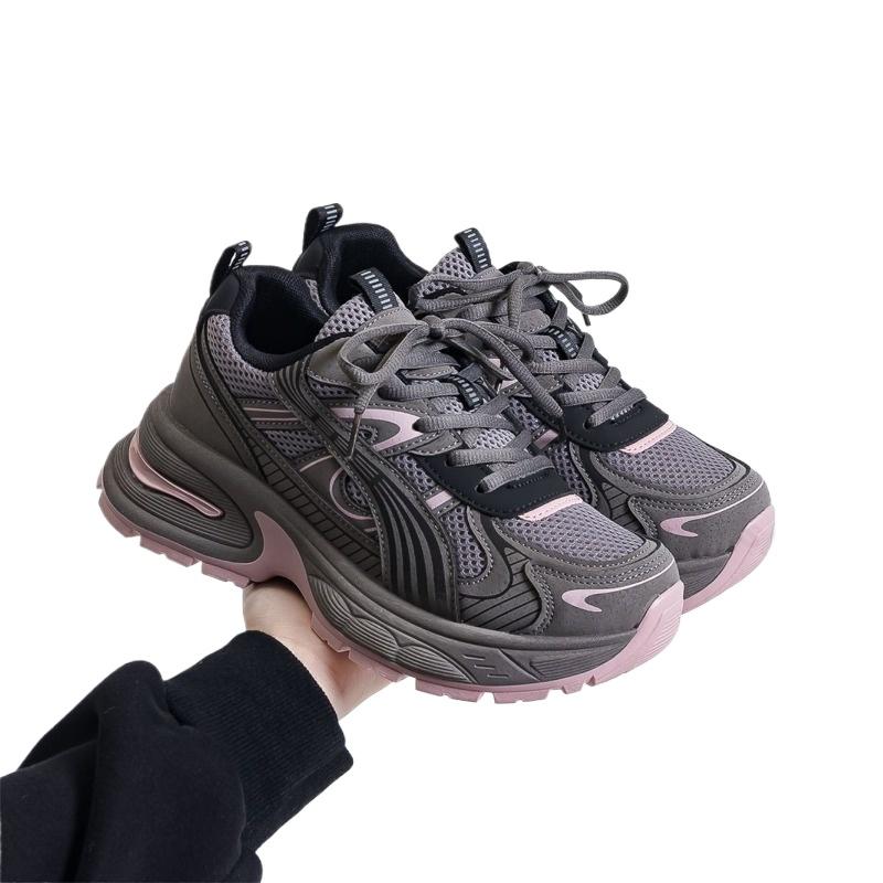 Fashion Woman Shoes 2025 New Sneakers Women Platform Flat Shoe Gray Pink Casual Trainers Ladies Chunky Sneakers Womens Zapatillas Mujern