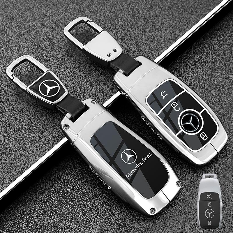 Alloy Car Key Case For Mercedes Benz E C S GLC Class E200 E400 E63 W213 S550 S560 C260 A200 Cover Shell Fob Car Accessories