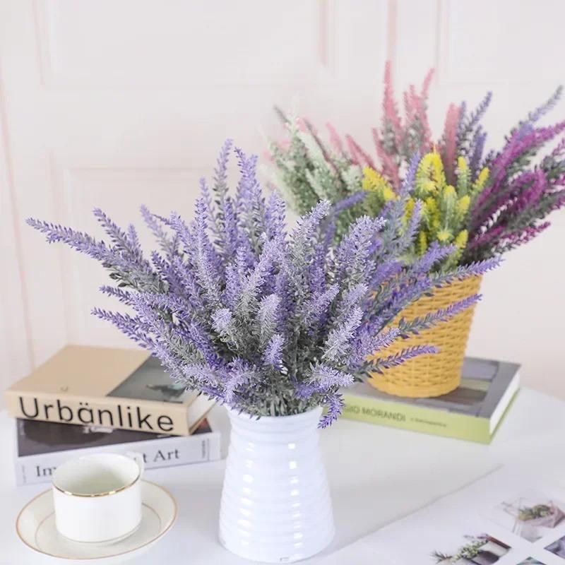 4 Colors Romantic Artificial Lavender Bouquet Nordic Provence For Wedding Party Home Vase Art Decoration flores artificiales