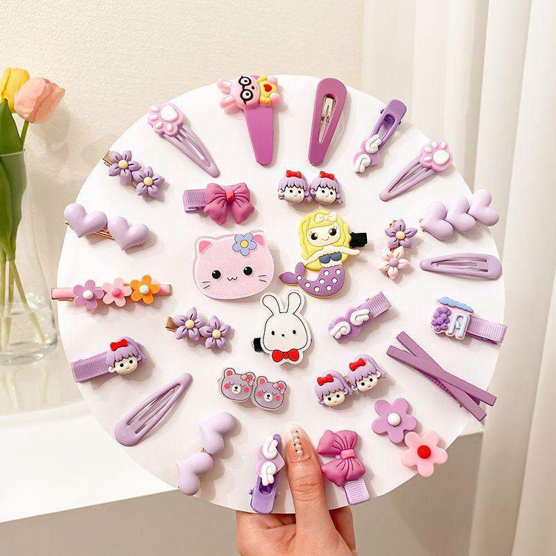 14 / 42Pcs Cartoon Baby Hair Clip Set Flower Fruit Baby Girl Barrettes Bangs Hairpins Kids Hair Accessories