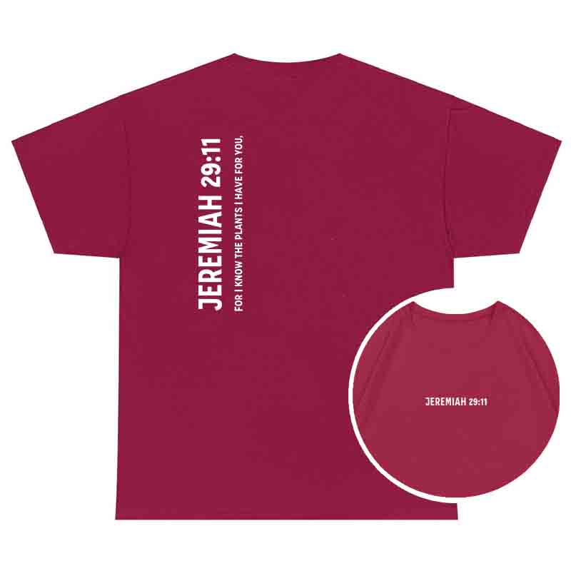 100 Cotton Jeremiah Bible Verse Tee Unisex Inspirational Religious Gift TShirt Scripture Jesus Faith Based Apparel