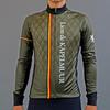 Lion de Capelmuur Racing Thermo Cycling Jacket, Fall/Winter, Fleece-Lined, Argyle Olive, Size XS