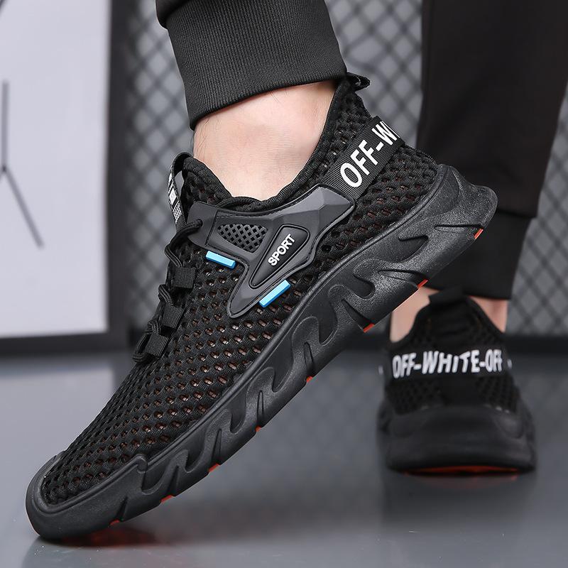 Men's platform dad shoes 2024 summer new student breathable mesh casual sports shoes bag head men's shoes