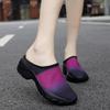 Women's Backless Walking Sneakers Summer Slip-on Mule Shoes Closed Toe Slippers Height Increase Comfort Casual Traveltime Mule