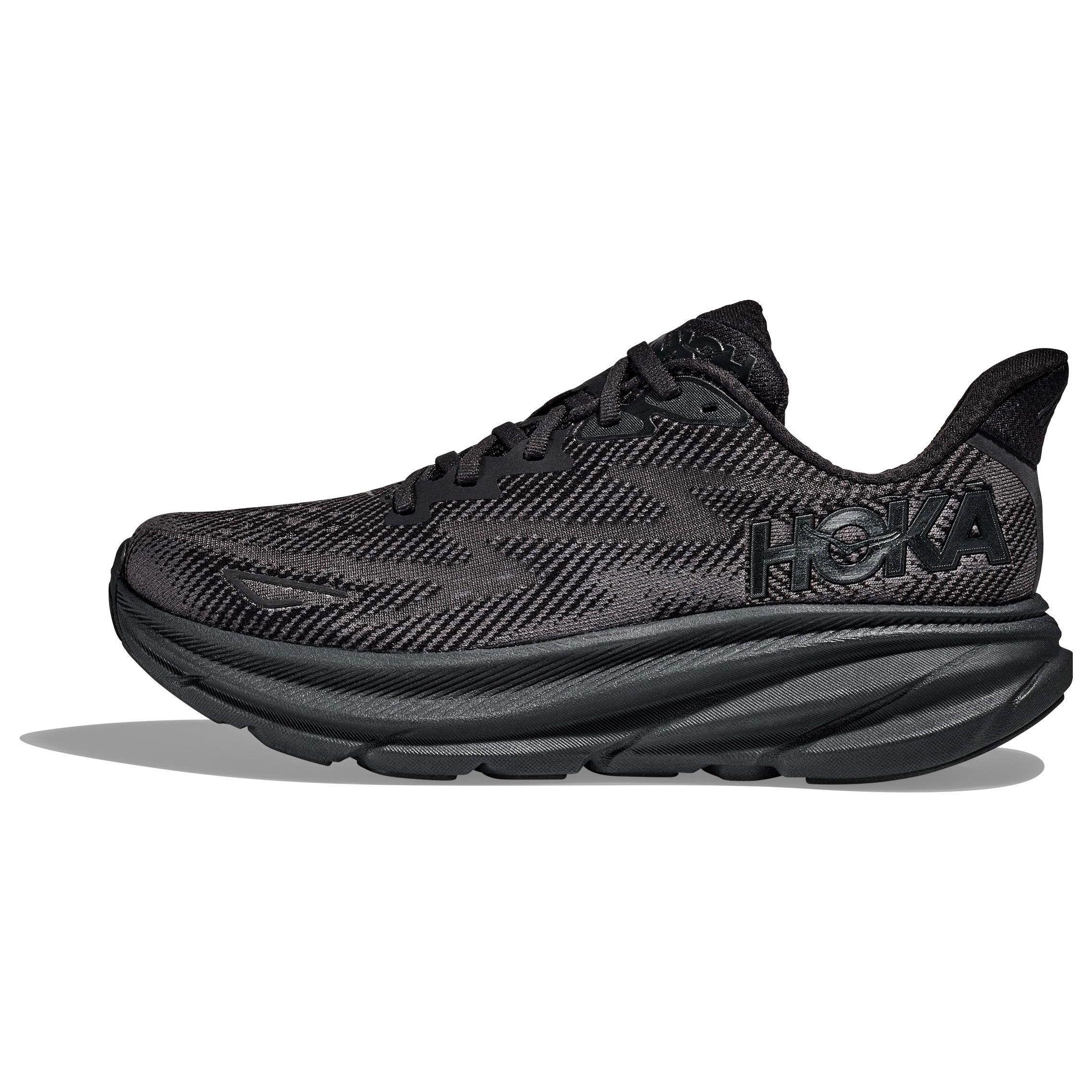 

HOKA One One Clifton 9 Широкая амортизация с отскоком Ткань Низкий верх Марафонские тренировочные кроссовки для бега Женские кроссовки Черные 1132211-BBLC 40