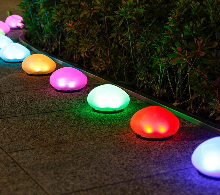 Outdoor Solar Lights Pebble Lamp Waterproof Solar Lawn Light Luminous Pebble Garden Courtyard Landscape Ornaments Stone Lights
