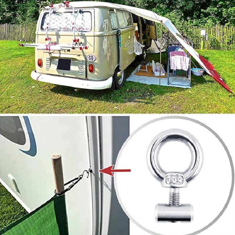 Indoor Office Outdoor Rail Stoppers Awning Stoppers 2/4/6/8pcs Replacements Windbreak Windbreak Support 304 Stainless Steel