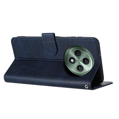 For Oppo Reno12 F 5G Case Calf Texture PU Leather Phone Cover Magnetic Clasp Handbag