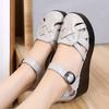 Fashion GKTINOO Summer Wedge Shoes for Women Sandals Genuine Leather Open Toe High Heel Casual Ladies Buckle Strap Fashion Female Sandal