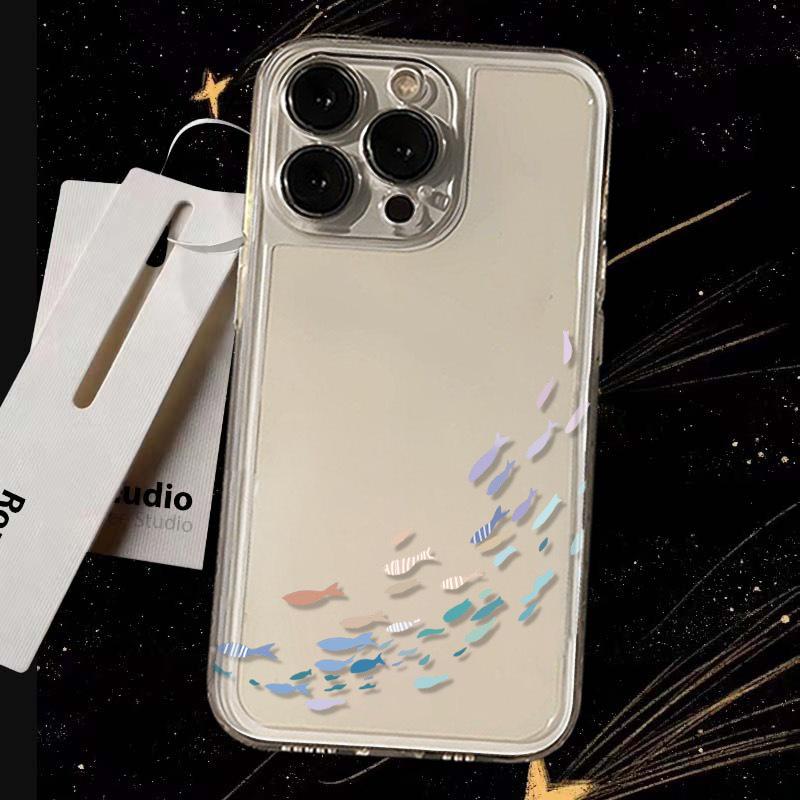 Small Fish Group iPhone Case: 17 Pro Max, iPhone 16/12/11/XR, Full Coverage, Drop-Proof, Soft Design