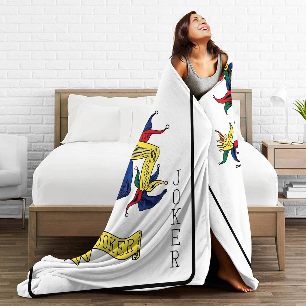 Alice In Borderland 3 Jock Card Flannel Blanket  Warm Soft Throw Blanket for Home Decor Airplane Travel Bedspread Sofa Bed Cover