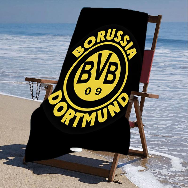 1pc B-BVB Beach Towel, Beach and Seaside Swimming Pool Equipment, Fashion Pattern, Rectangular, Travel Essentials