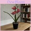 Simulation Cymbidium Faberi Rolfe Potted Plant For Home Living Room Balcony Art Display