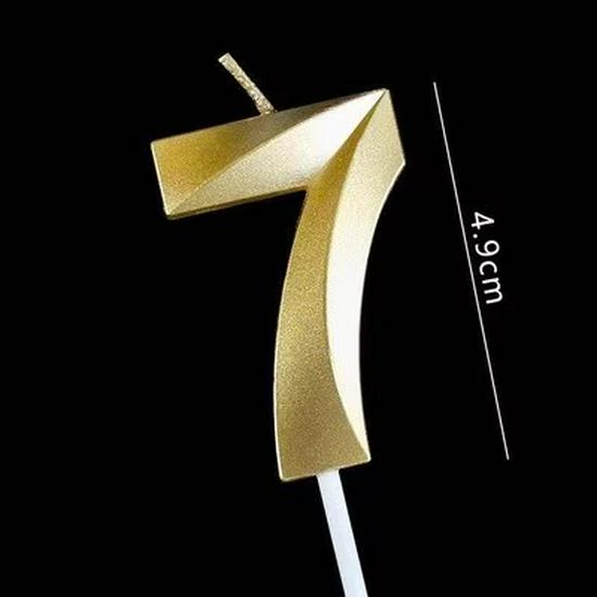 Gold Number Birthday Candles for Baby's First Birthday Cake Decoration Party Dessert Toppers