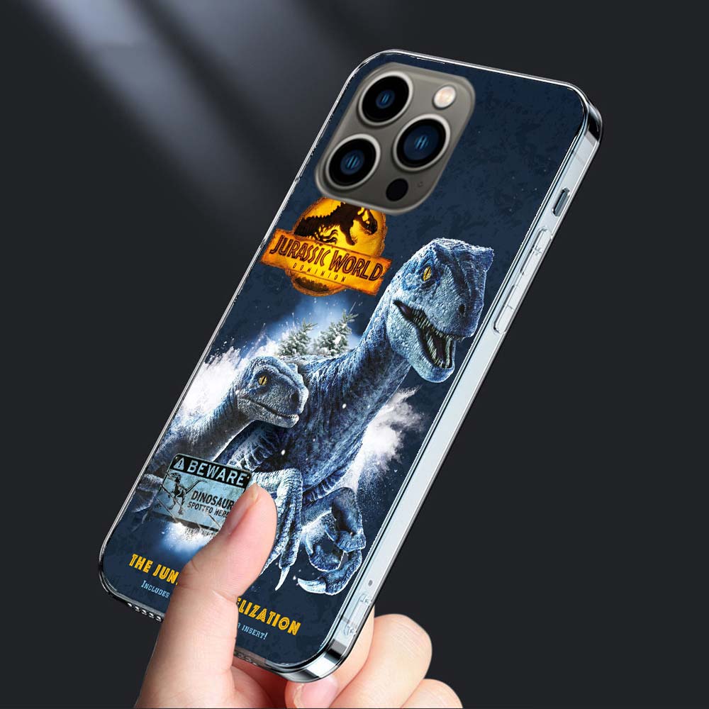 New World Jurassic Park Phone Case For Iphone 16E 15 Pro 14 Plus 17E 16 17 Pro Max Air 11 12 13 Mini Shockproof Capa Cute Cov