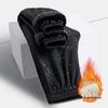 Men's Winter Waterproof Thickened Padded Pants - Straight Leg, Lambswool Lined, Plus Size, Casual Outerwear