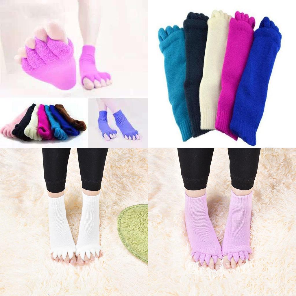 Cozy Cotton Ladies Toe Socks With Indoor Massage Features For Ultimate Comfort