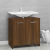 VidaXL Bathroom Cabinet Brown Oak 60x33x60 Cm Engineered Wood 815527