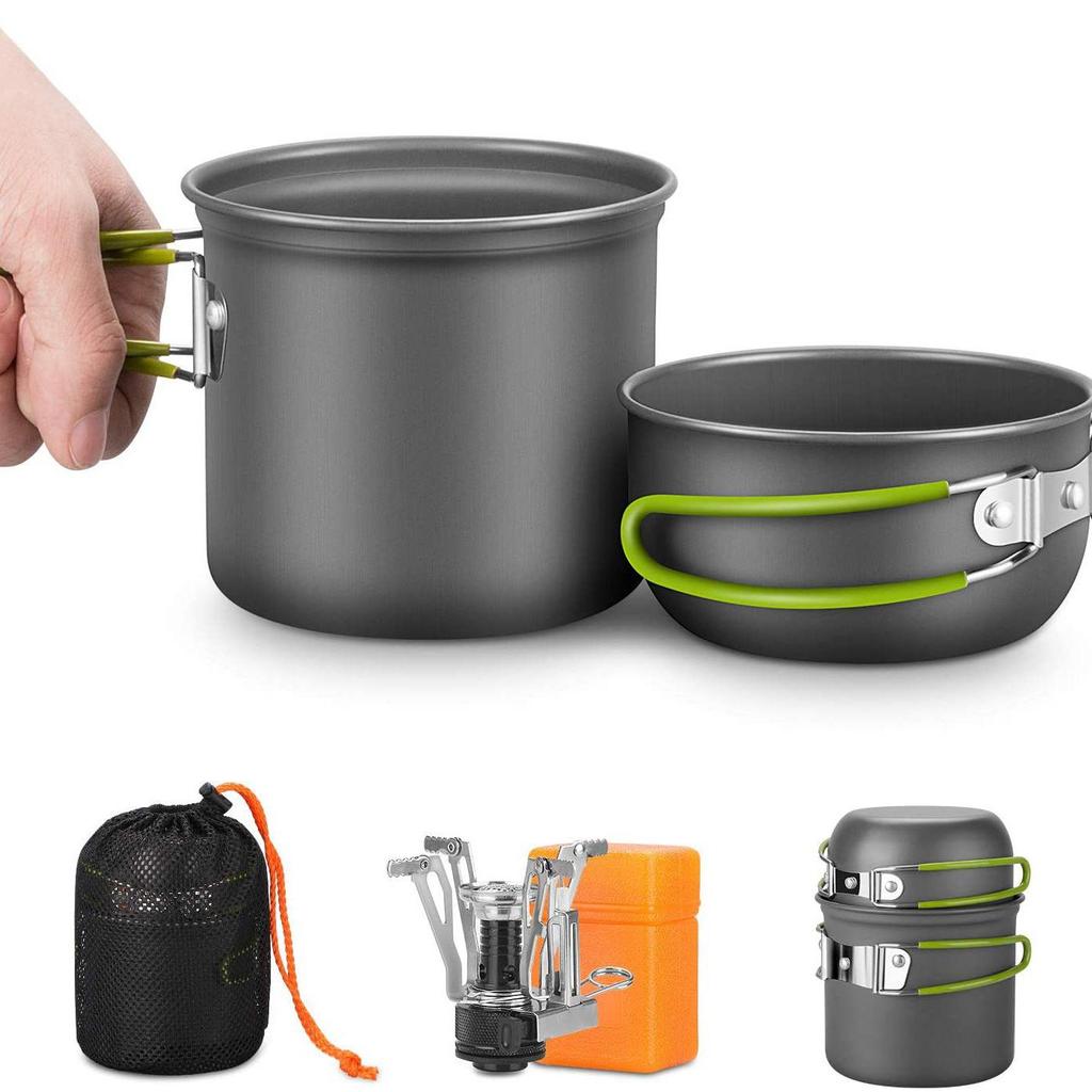 Portable Camping Cookware Set: Outdoor Stove and Picnic Equipment