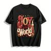 Joy To The World Christmas Print Casual Sweatshirt Pure Cotton T-shirt