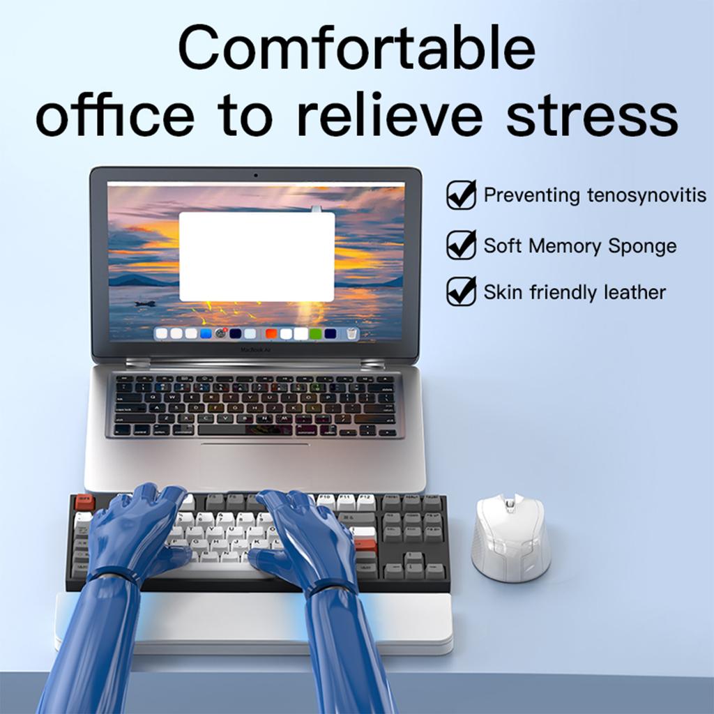 ABS & Leather Hand Wrist Rest With 22 In 1 Cleaning Kit Mechanical Keyboards Palm Pad for Comfortable Typing and Playing