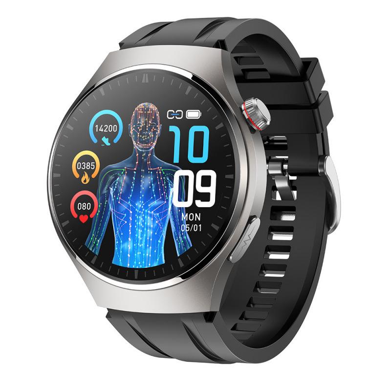 Smartwatch mit 1,43" AMOLED, EKG + PPG, Bluetooth-Anrufen, Sportmodus und Schrittzähler.