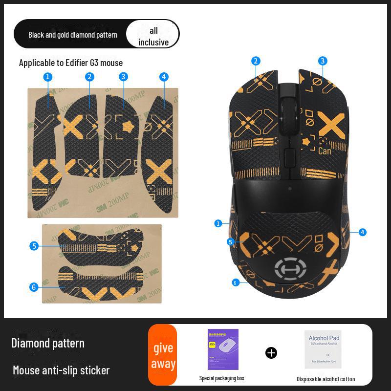 Edifier G3/G3M Anti-Rutsch- und Schweißabsorbierende Mausaufkleber
