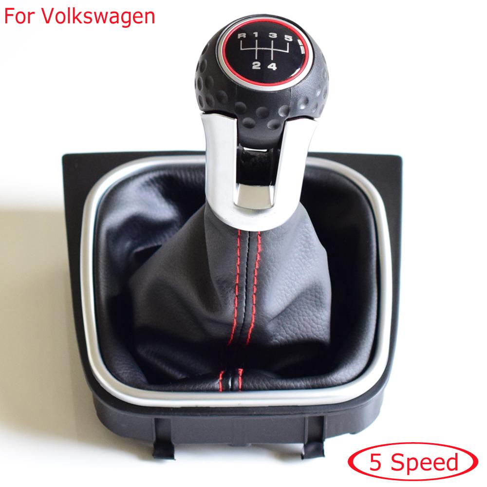 5 6 Speed Car Styling Manual Gear Shift Knob Lever Stick Pen For V-W Volkswagen Golf 5/6 MK5/6 Scirocco(2009) Octavia