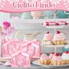 Fionupi 36 Pcs Mini Cielito Lindo Baby Shower Gifts Bags With Handles Pink Cielito Lindo Party Candy Treat Goodie Bags With Bow