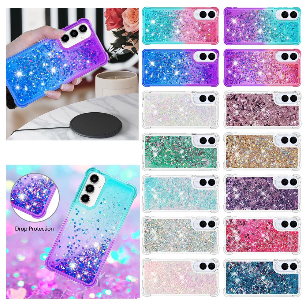Custodia per Telefono Lussuosa Bling Glitterata Per Samsung Galaxy A26 A17 A16 A15 A14 A13 A07 A06 A05 A05S Bumper Dinamico Sabbia Mobile Cover Posteriore