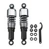 267mm Motorrad Einstellbare Stoßdämpfer Aluminium Schwarz Chrom Hinterradaufhängung Für Touring Road King Electra Glide