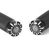 Pair 1" Black CNC Aluminum Handle Bar Hand Grips For Motorcycle Cruiser Chopper