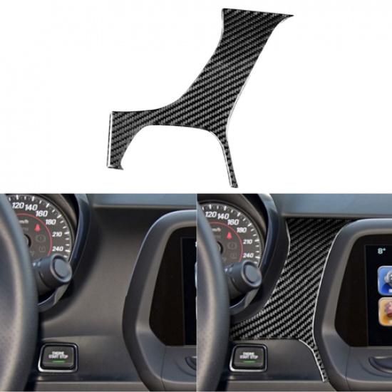 Carbon Fiber style Steering Wheel Side Panel Cover For Chevrolet Camaro 2016-24