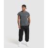 Gymshark Gewaschenes Doppellagiges T-Shirt Schwarz A5a1m Bb81