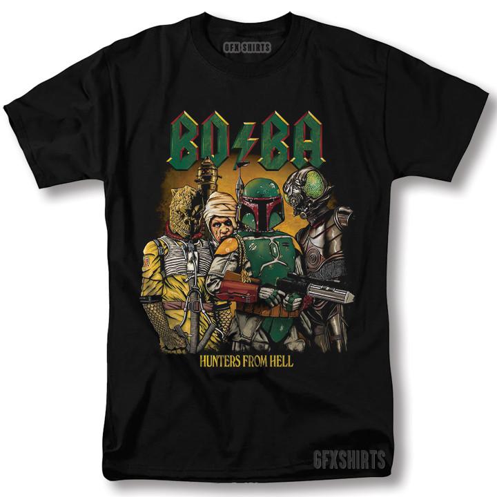 

BOBA Fett ACDC Охотники из Ада Футболка Звездные Войны Графический Дизайн Футболка Унисекс Футболка M