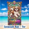 Dog Theme Beach Towel Personalized Custom Name & Text Soft Quick Dry Beach Towel for Swimming Travel