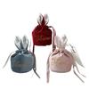 Velvet Gift Box With Bunny Ears Card Pineapple Beads
