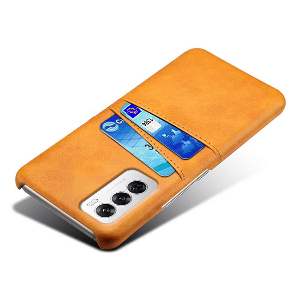 For Oppo Reno12 5G (Global) Case Dual Card Slots PU Leather+Hard PC Phone Cover