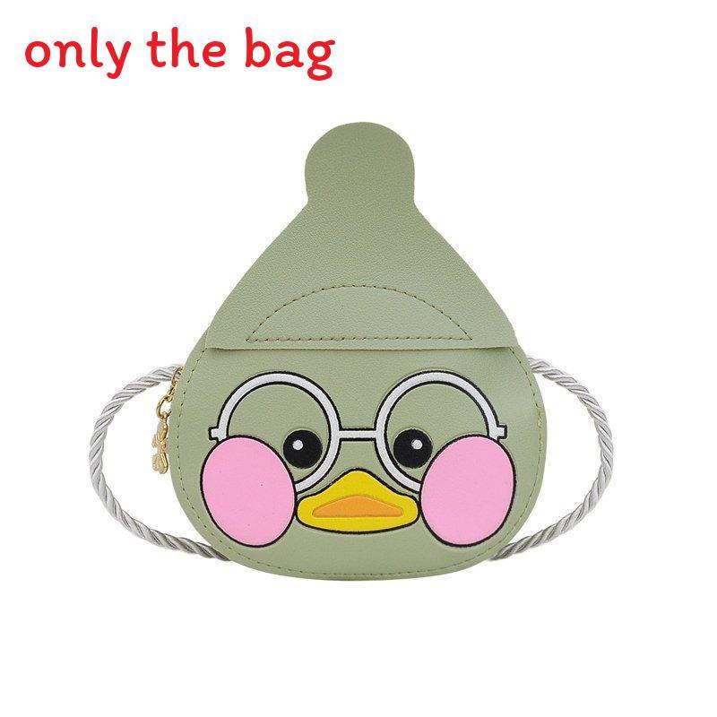 

Cute Ducklings Childrens Mini Pu Leather Crossbody Bag With Zipper Closure For Daily Use зелений
