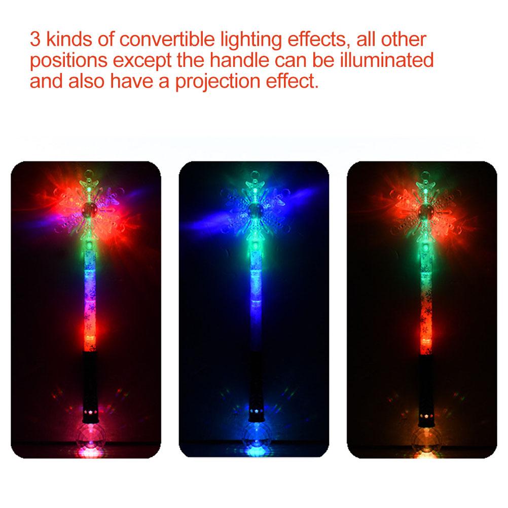 Snowflake Luminous Magical Wand Princess Cosplay Fairy Stick Glowing Magical Wand