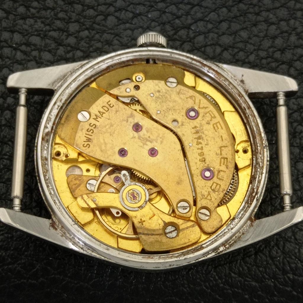 SWISS VINTAGE FAVRE LEUBA 253 SEA KING HAND-WINDING MENS GREY WATCH a703016-1 R212-a703016