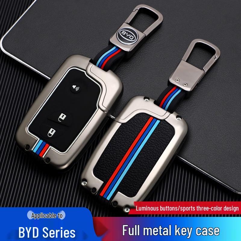 Metal Shell Car Key Cover for BYD Models: F3, FO, E6, M6, G3, L3, Tang, S6, S7